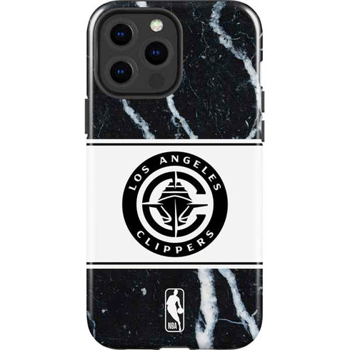 NBA LA Clippers Marble iPhone 15 Pro Max Impact Case